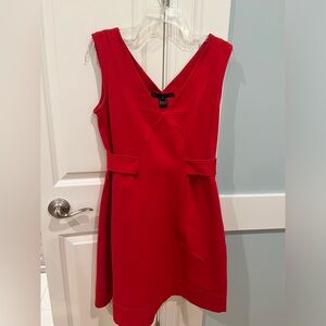 Marc by Marc Jacob’s belted sleeveless v-neck red mini dress Size M